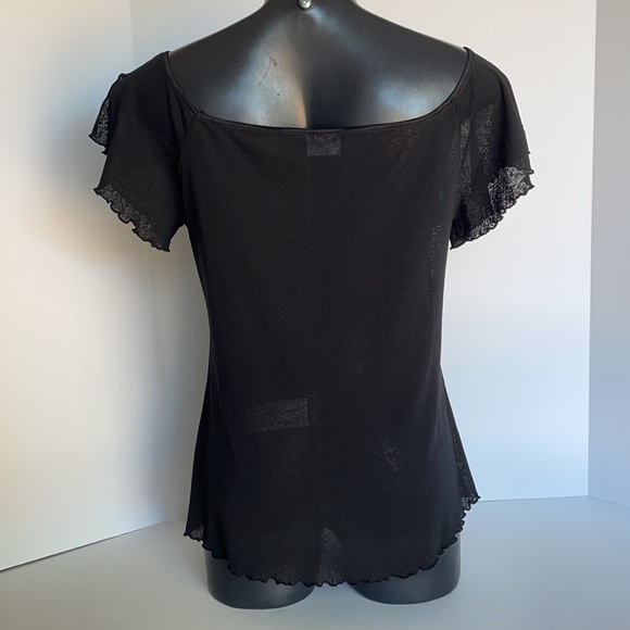 Suzy Shier, Black short sleeve stretchy top - Picture 5 of 7